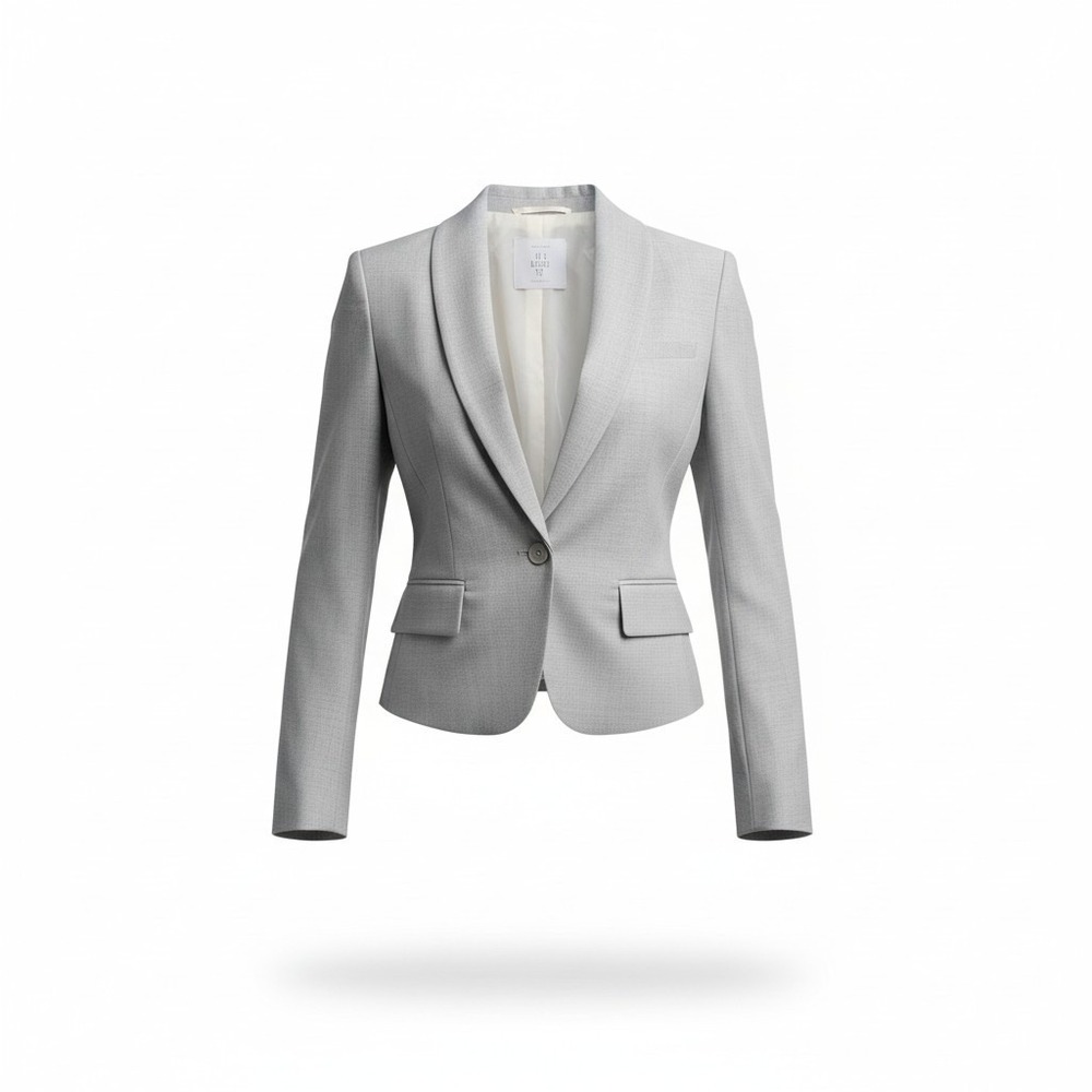 Eleventy Platinum Light Melange Gray Wool Blazer Made in Italy Size IT 40